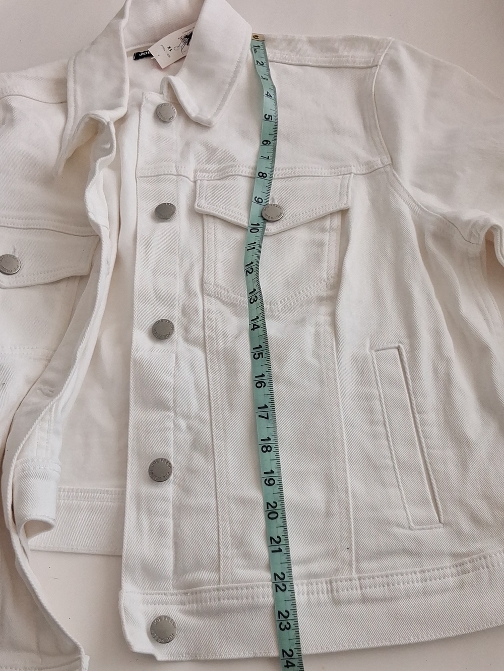 Joe Fresh+ Women’s White Denim Button Up Long Sleeve Jacket – Size 1X - Picture 14 of 15